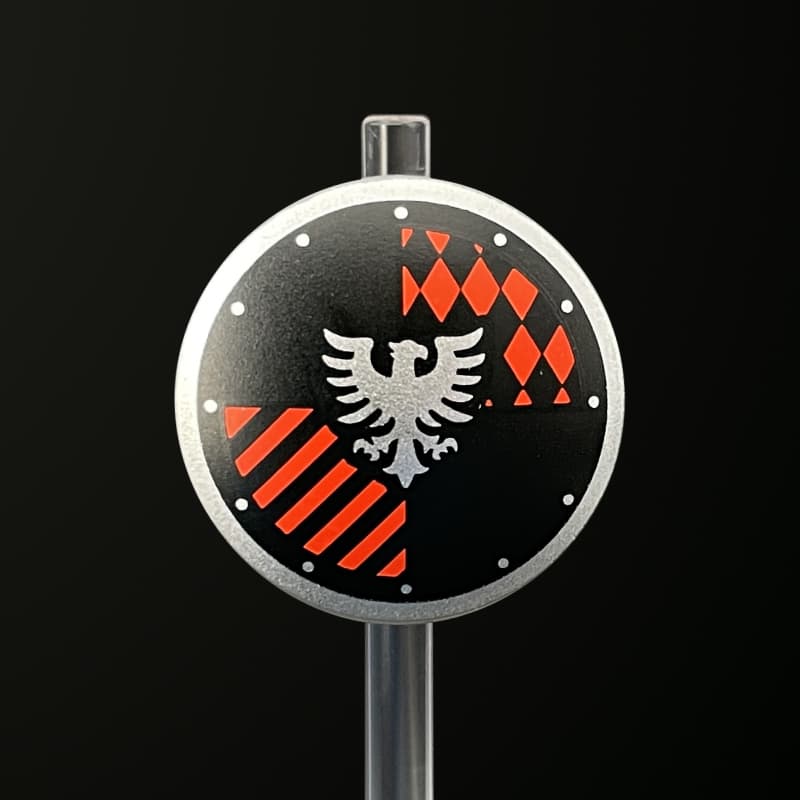 Round shield with Falcon (red) Print