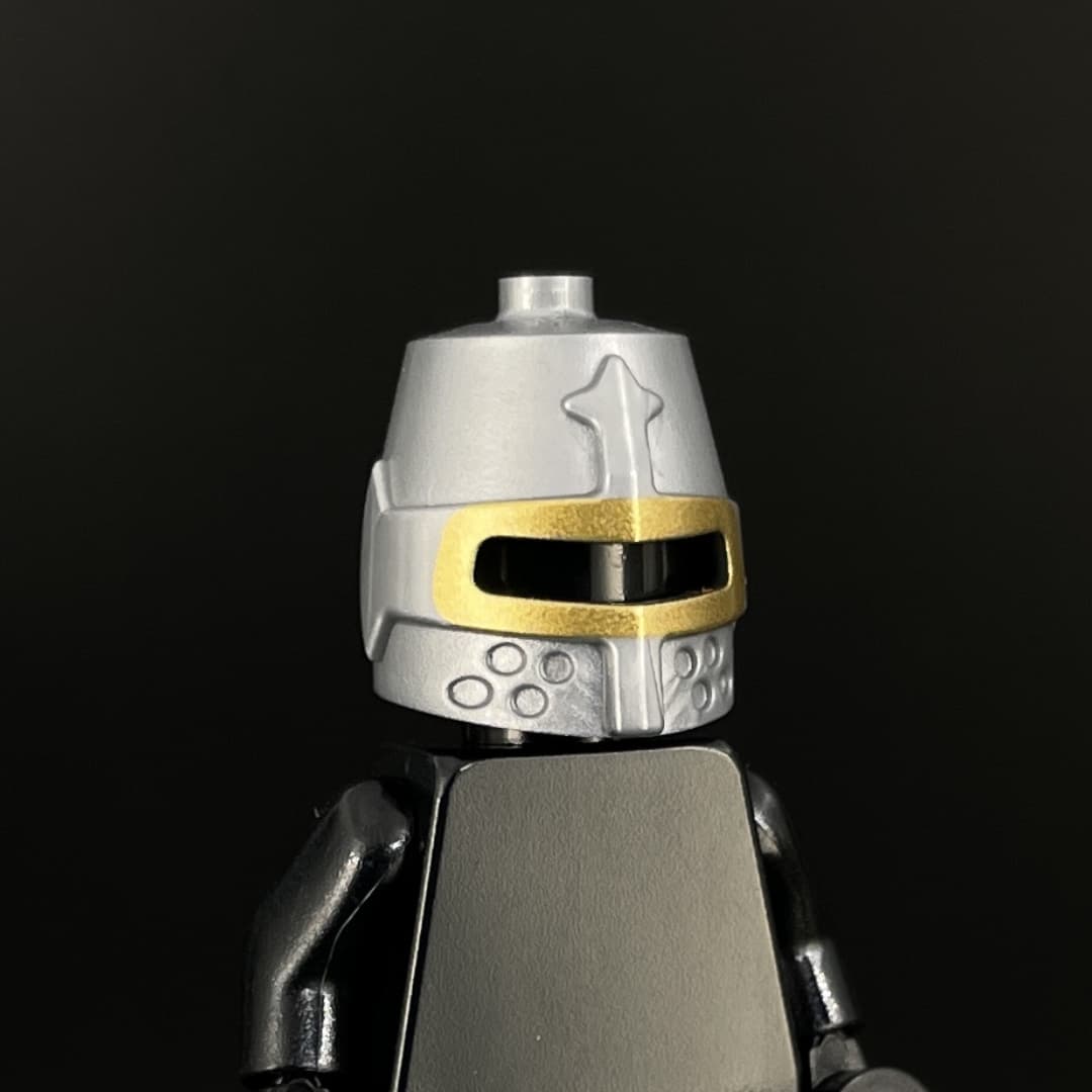 Knight Helmet with Outline Print