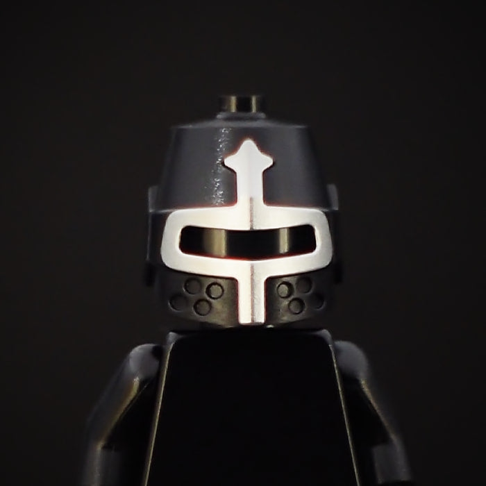 Knight Helmet with Streak and Outline Print