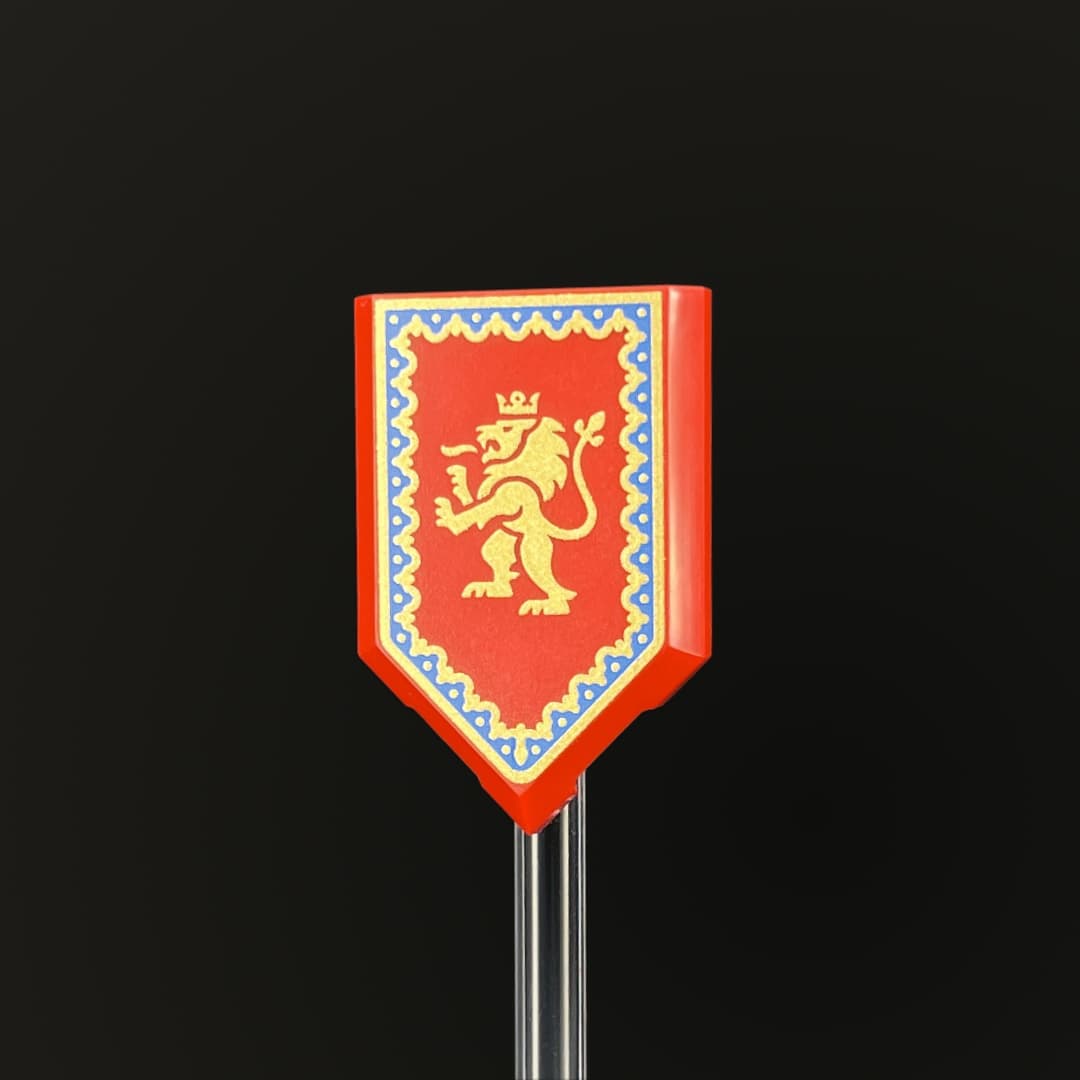 Lion Crest Decorated Banner Print