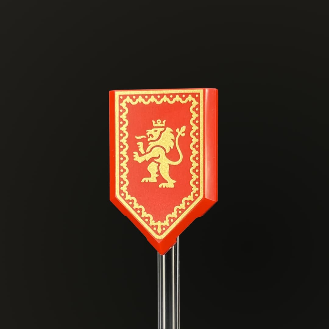 Lion Crest Decorated Banner Print