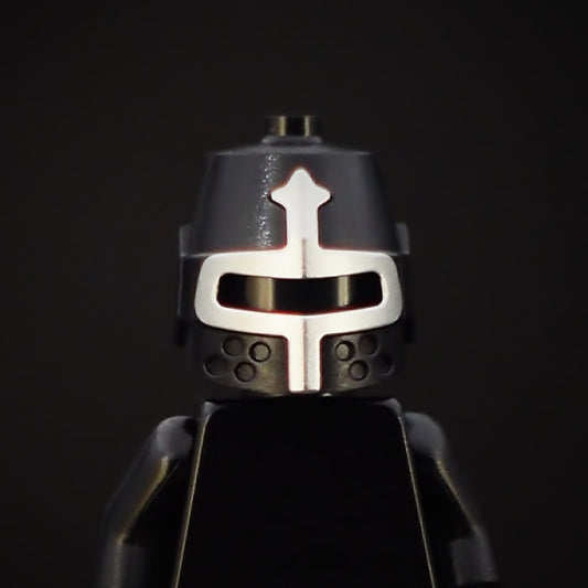 Knight Helmet with Streak and Outline Print